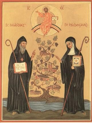 Saint Benedict and Saint Hildegard